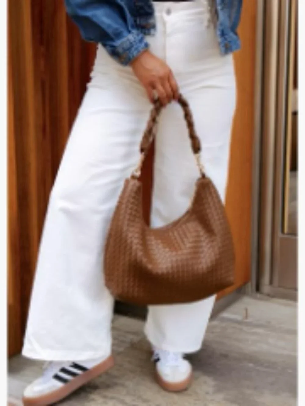 Vegan Leather Slouchy Hobo Shoulder Bag w/ Removable Crossbody Strap